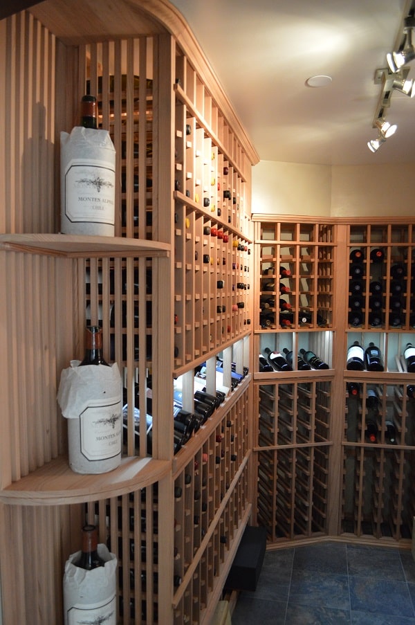 Quarter Round Display and Single Bottle Wine Racking System