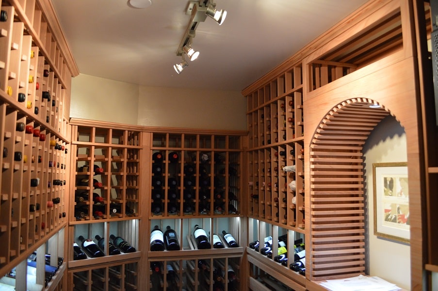 Stylish Arch as Part of the Wine Racking System