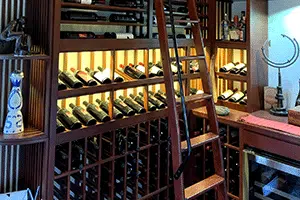 Traditional Wooden Racking Los Angeles Wine Closet