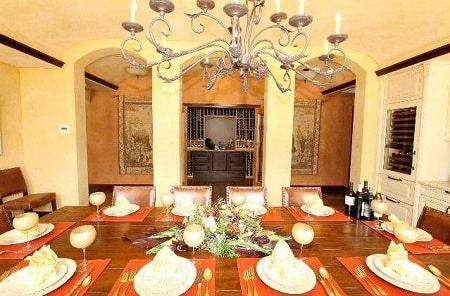 The Dining Area with the Custom Wine Cellars Honolulu Hawaii