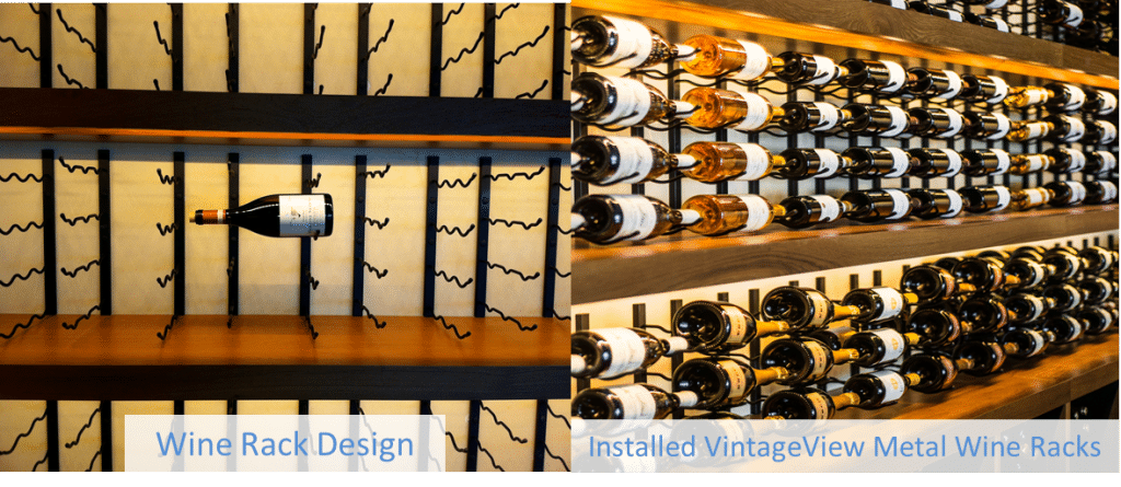 VintageVew Metal Wine Racks for Commercial Wine Storage