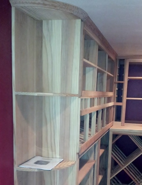 Quarter Round Wine Rack Displays