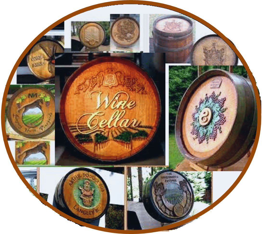 Wine Barrel Head Carvings