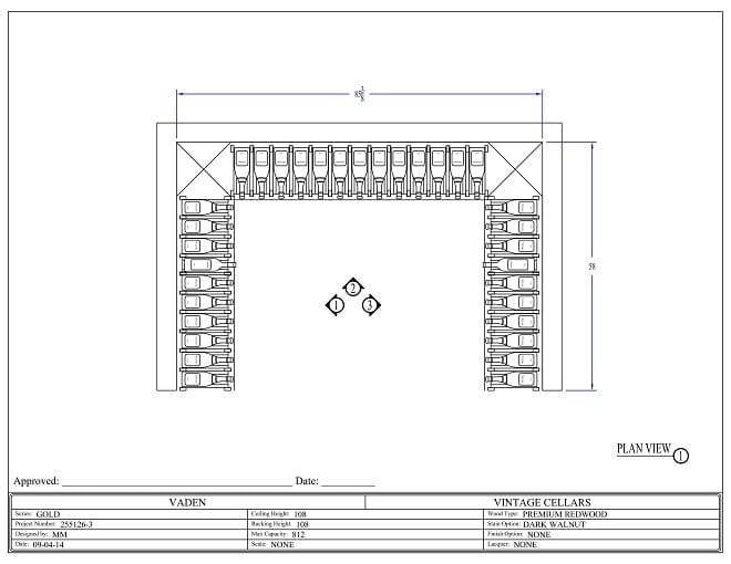 Wine Cellar Design - Plan View