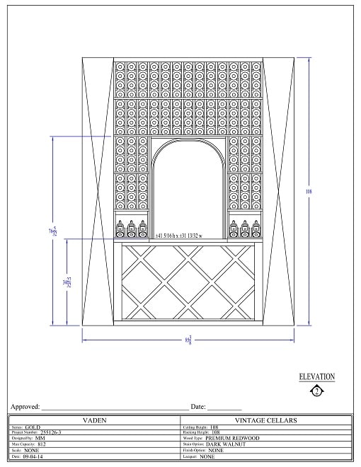 Wine Rack Design Elevation 2