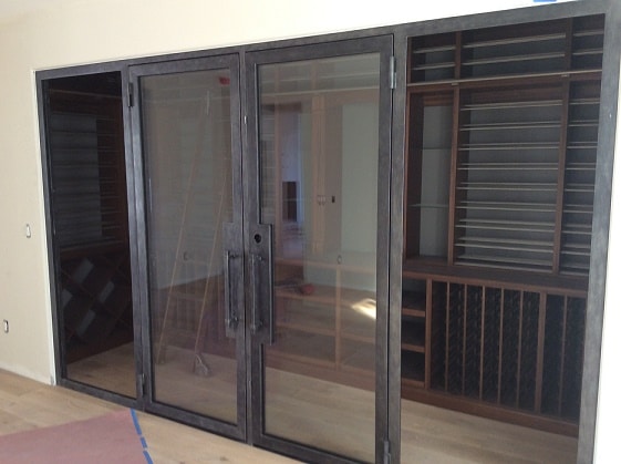 All Glass Front Custom Wine Cellar Design