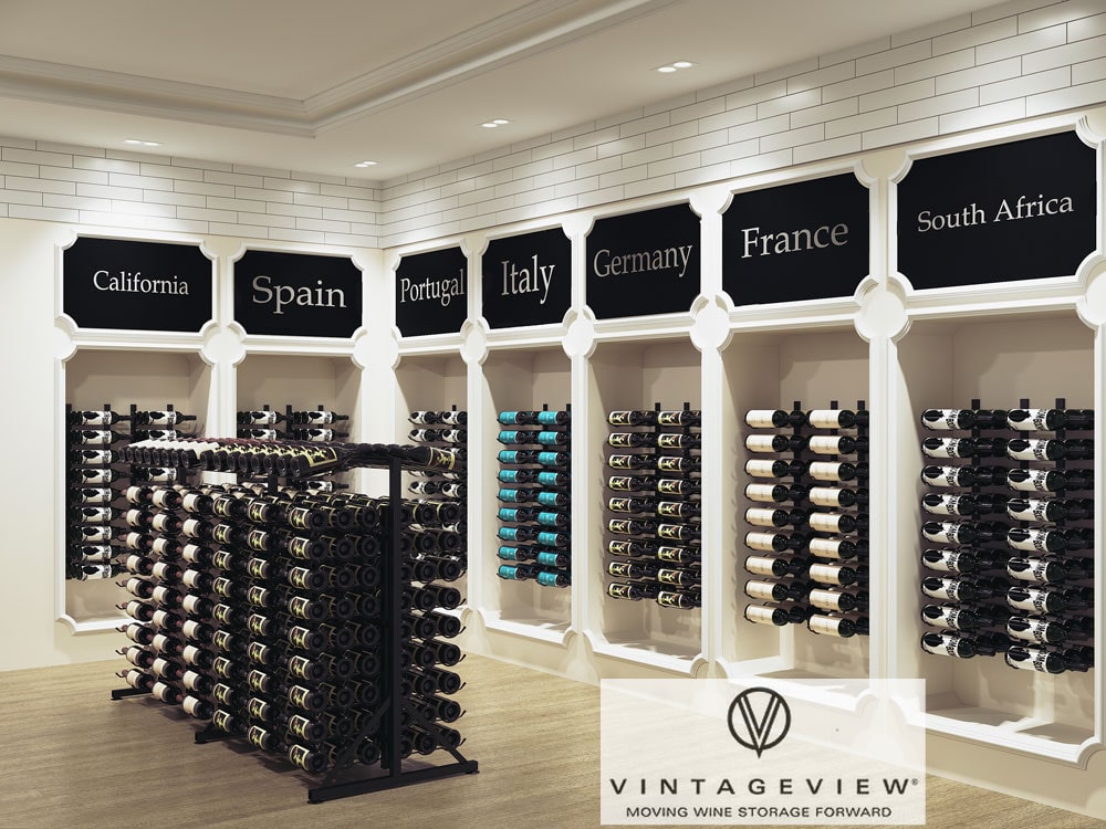 VintageView offers many metal racking options for your residential or commercial wine cellar in Orange County, California 