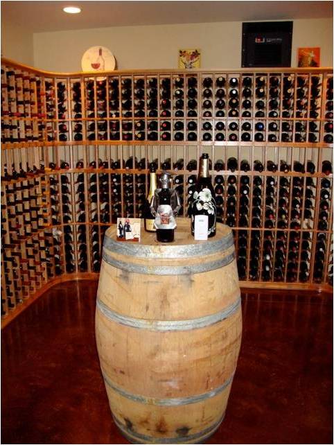 Custom Home Wine Cellar with an Efficient Cooling Unit Installed by Bella Vita Master Builders