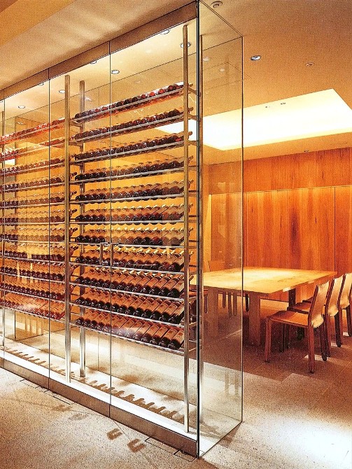 Custom Commercial Glass Wine Cellar Door