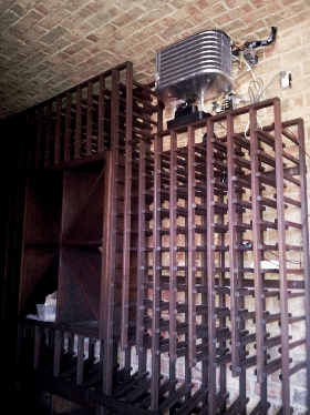 Wine Cellar Cooling Unit Installed by HVAC Experts in Orange County