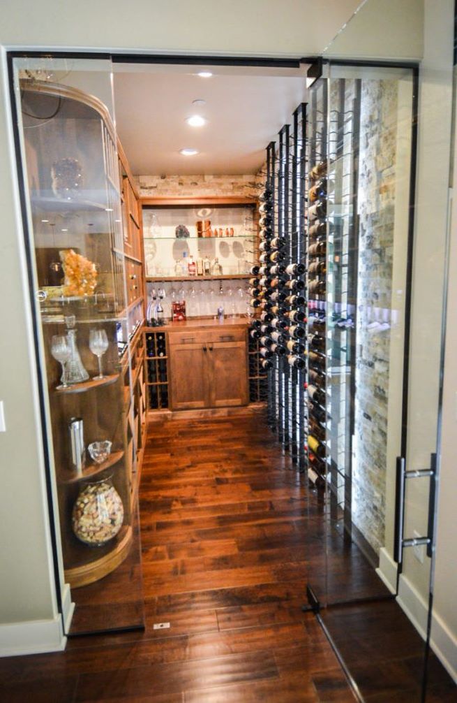 Transitional Custom Wine Cellar by Orange County Builders