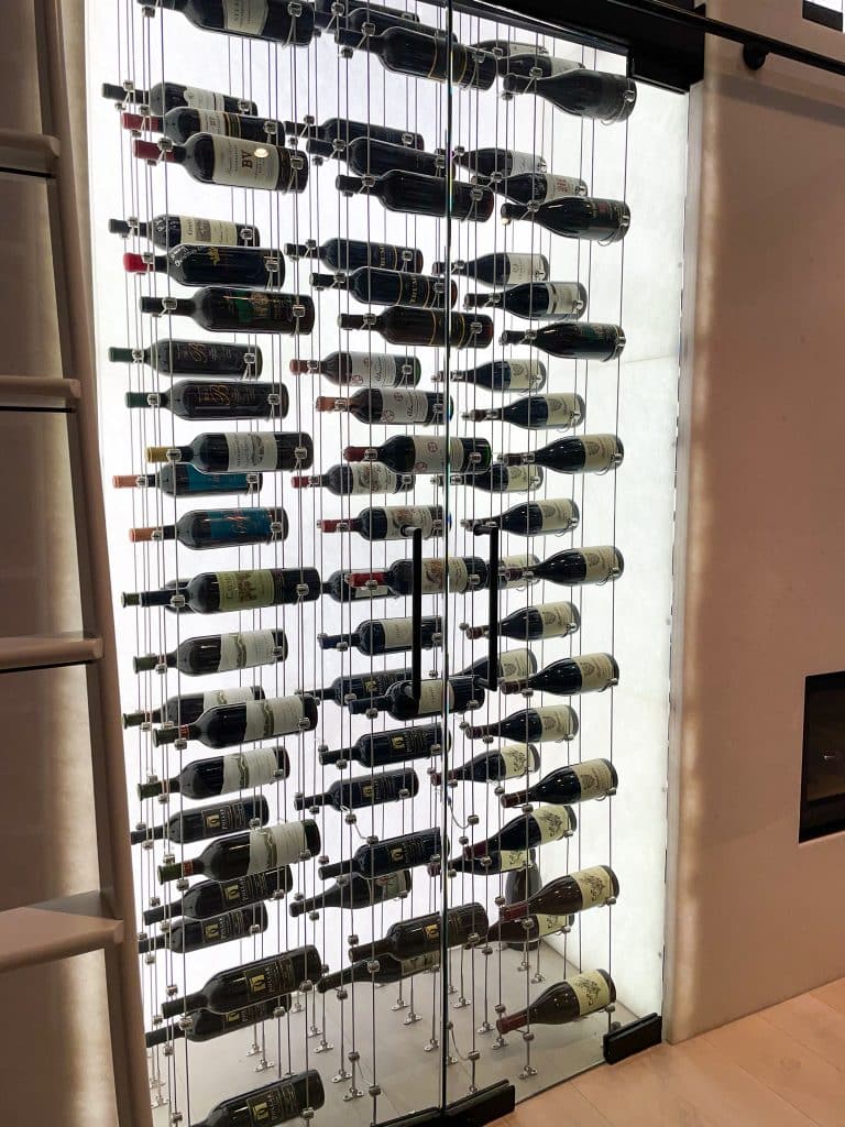 Cable wine racking looks incredible, and is a surprisingly sturdy way to store your collection.