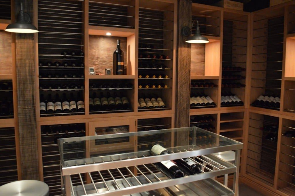 Stylish Orange County Custom Home Wine Cellar