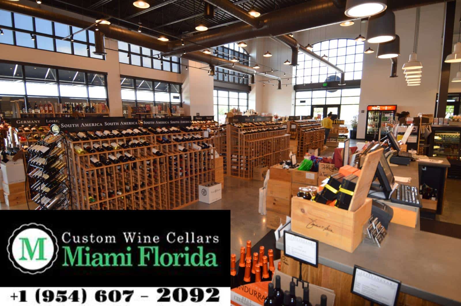 Custom Commercial Wine Racks for Large Wine Store in Orange County CA