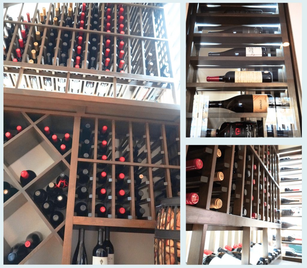 Wooden wine racks for wine bottles display