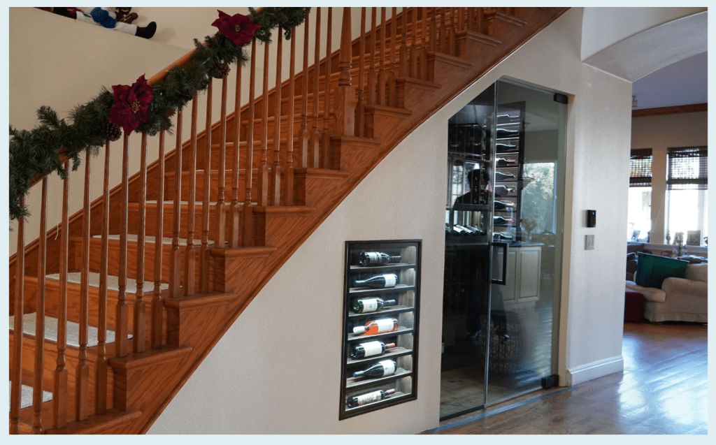 Glass wine cellars