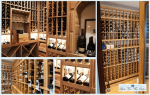Traditional wine cellars using wooden wine racks