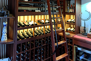 Traditional Wooden Racking Los Angeles Wine Closet