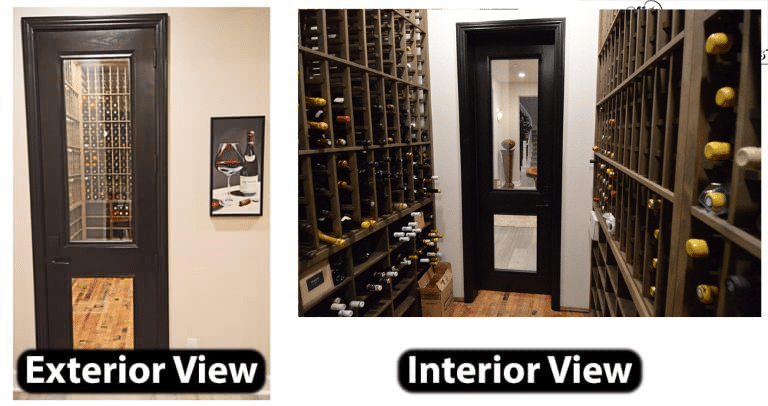 Vintage Wine Cellar Glass Door