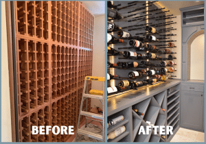 A Home Wine Cellar in Orange County: Before and After Renovation