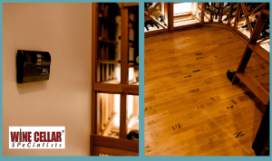 Wine Guardian Refrigeration Systems and Wine Cellar Flooring Made of Sapele