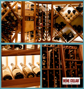 Rustic Wine Racks Made of Sapele Mahogany Wood