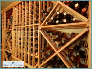 Wooden Racks in a Home Wine Cellar