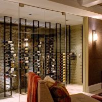 8 - Beautiful Modern Wine Cellars in a Lovely Home Metal Wine Racks