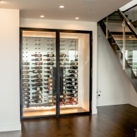 Modern Wine Cellar under the Stairs
