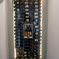 Small Wine Cellar in a Glass-enclosed Display