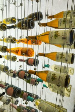 15 - Label Forward Bottles in Modern Cable Wine Racking Label Forward Bottles in Modern Cable Wine Racking
