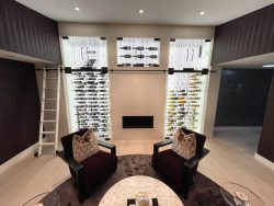 1 - Stunning modern wine cellar with gorgeous lighting Modern Wine Cable Racking LED Lighting