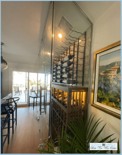 8 - Side Profile of the Modern Glass Wine Wall Side Profile of the Glass Wine Wall