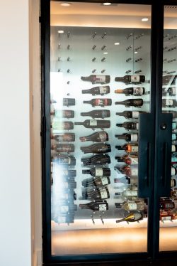 4 - Modern Wine Closet Half Side View Glass Wine Closet Half Side View