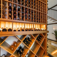 Stylish Traditional Wine Cellar with Impressive Lighting Quality