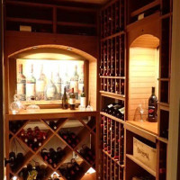 Impressive Wooden Wine Racking System with LED Lighting