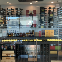Modern Wine Closets in a Glass-Enclosed Display