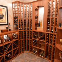 Wooden Custom Wine Racks with Wine Barrels